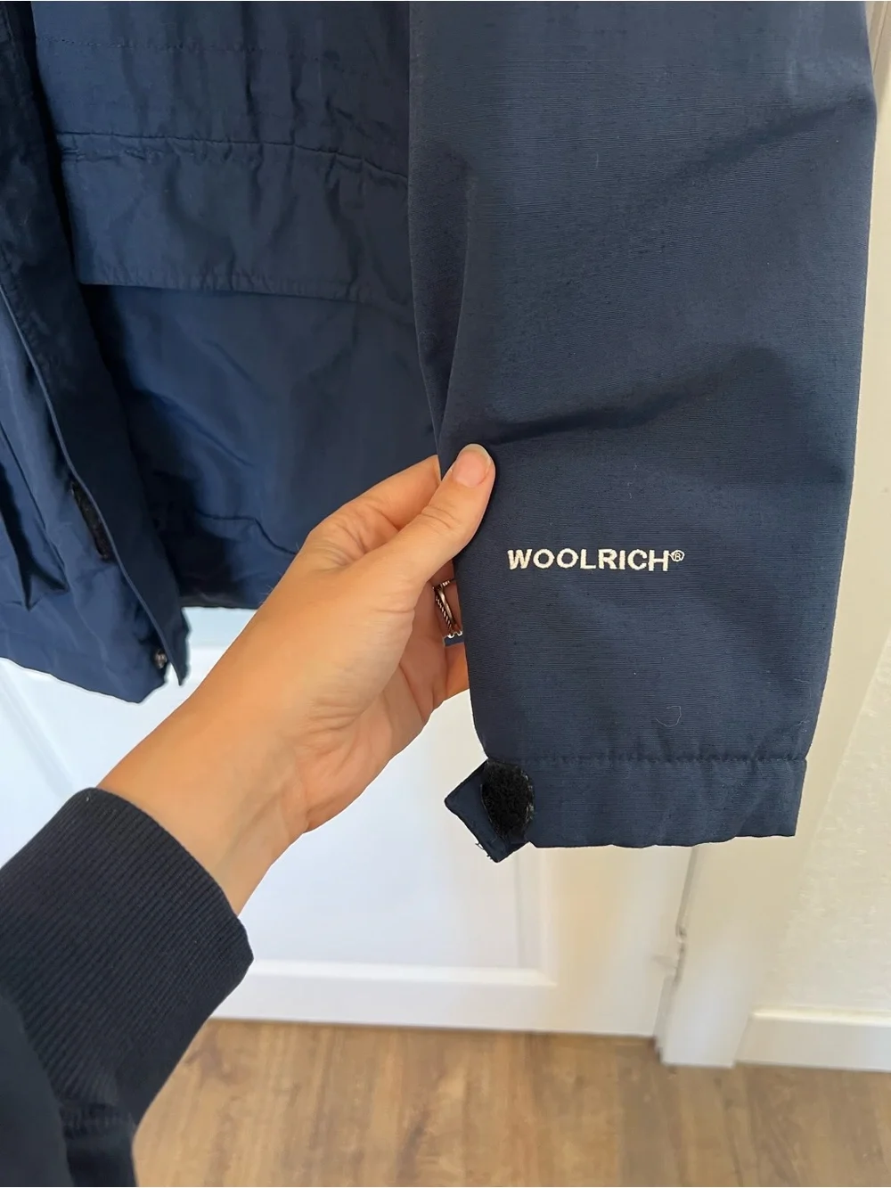 VNTG Woolrich Fleece‎ Lined Navy Parka